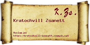 Kratochvill Zsanett névjegykártya